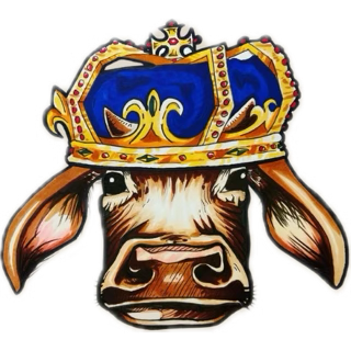 Dondo's BBQ crowned bull logo